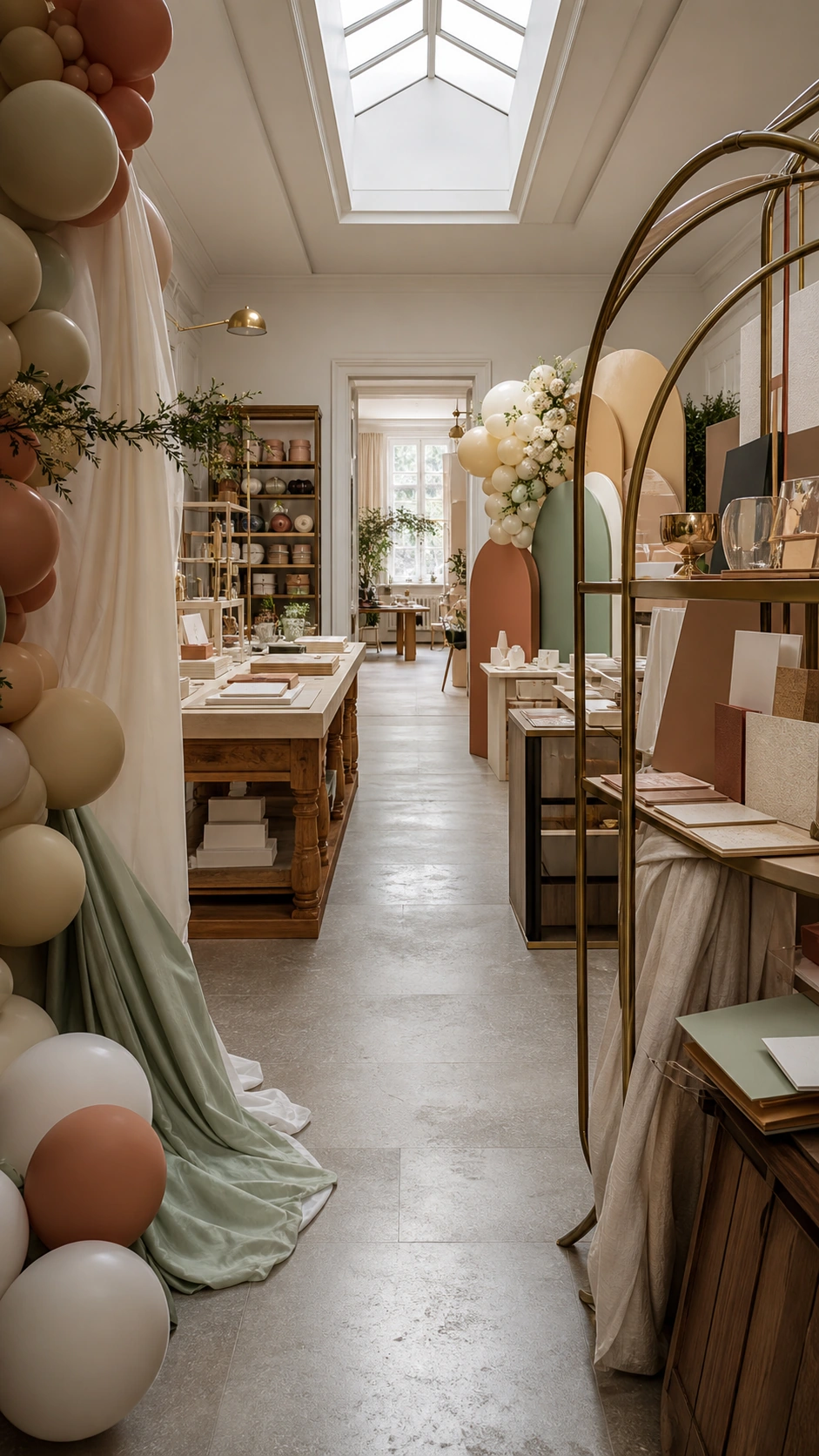 Laboratorio creativo visitabile con palloncini, carte e strutture personalizzabili